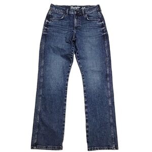 Wrangler Retro Slim Straight Boot Blue Denim Western Cowboy Jeans Men's 30x30